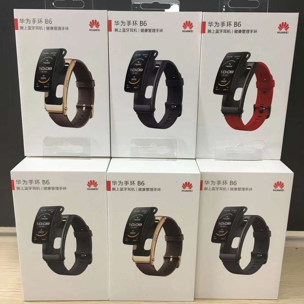 

new / huawei bracelet b6 bluetooth headset intelligent sports heart rate busins music watch for men and women