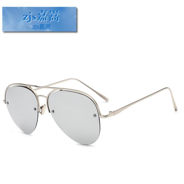 

personalized fashion men and women with the same metal jiasong new sunglasses polarizing 1715, White;black