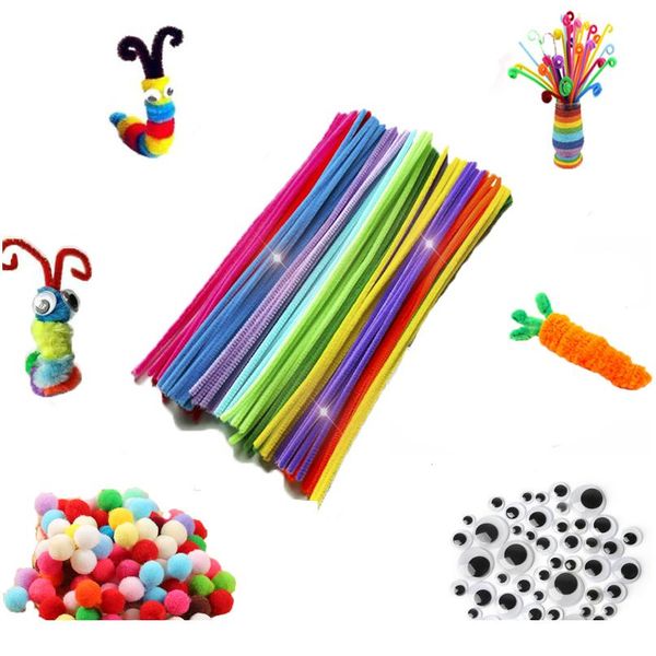 

30/50/100 шт. многоцветный chenille stebs cleaners pipe cleaners handmade diy art crafts материал дети творчество ремесленные детские игрушк