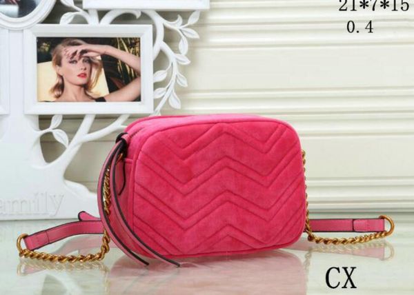 

new fashion women marmont shoulder bags gold chain velvet crossbody bags heart style lady purse wallets handbag totes messenger bags