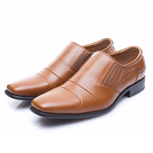 

men casual shoes loafers leather loafers dress business wedding men social shoes plus size 38-48, Black