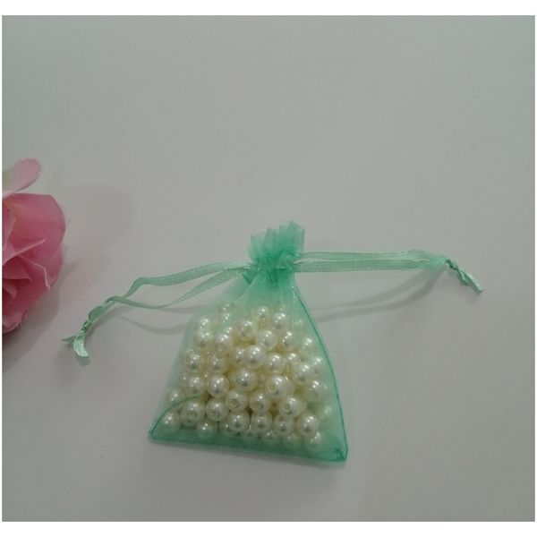 

100pcs light green fashion jewelry bag organza gift bags small drawstring bag fabric bag women for jewelry packaging display diy f wmtols