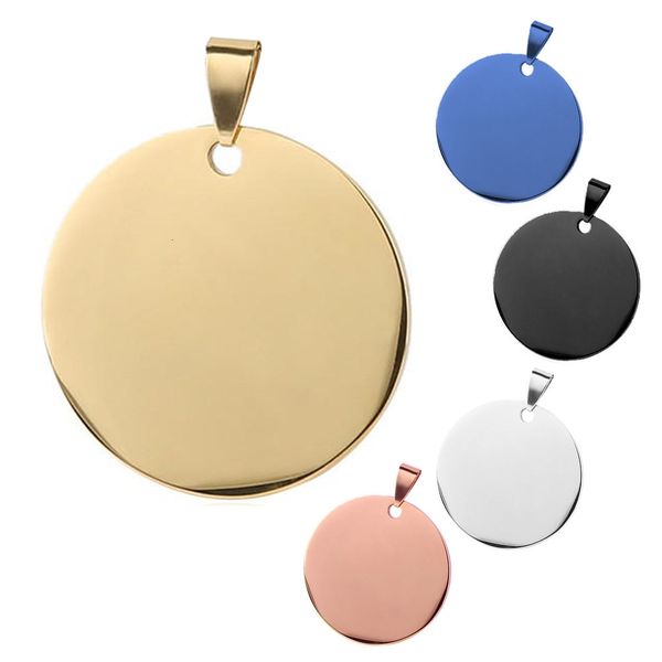 

20/30/35mm multi stainless titanium circle steel cartoon pendant dog cat tag id card pet supplies ha278