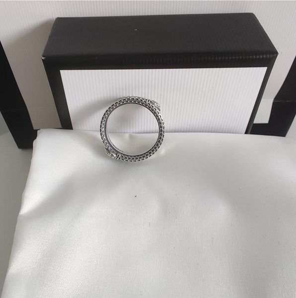 

selling products s925 sterling silver retro ring stripes ring fashion trend ring jewelry supply