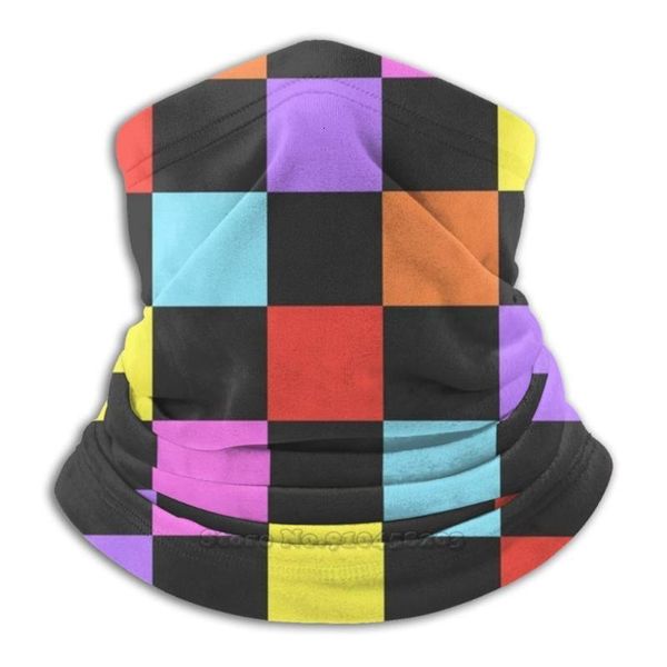 

colorful checker pattern scarf bandana neck warmer headband cycling mask pattern new spring colorful rainbow pastels summer, Blue;gray