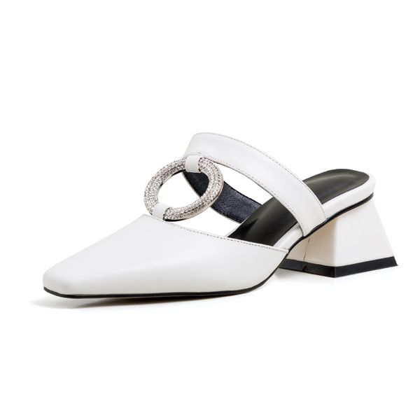 

2021 new see genuine leather sandals for women wear party shoes woman size 34-40 axfl, Black