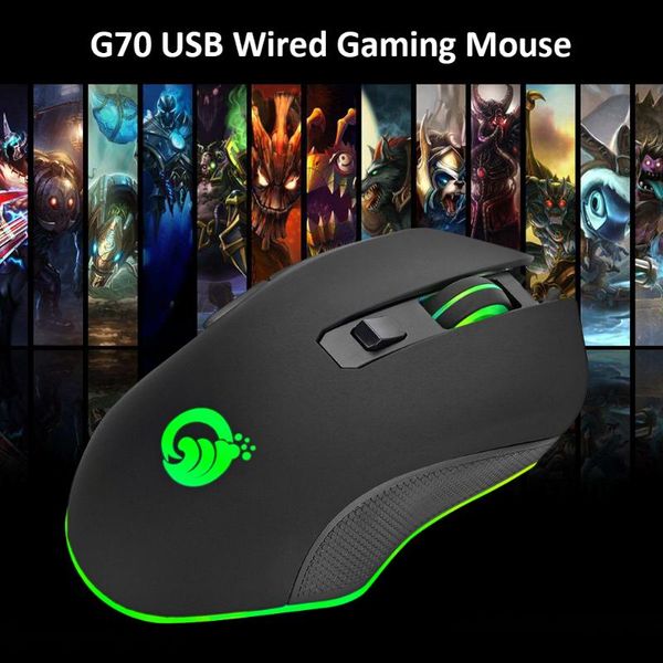 

mice durable wired mouse classic delicate g70 usb gaming 6 buttons 3200dpi optical computer gamer