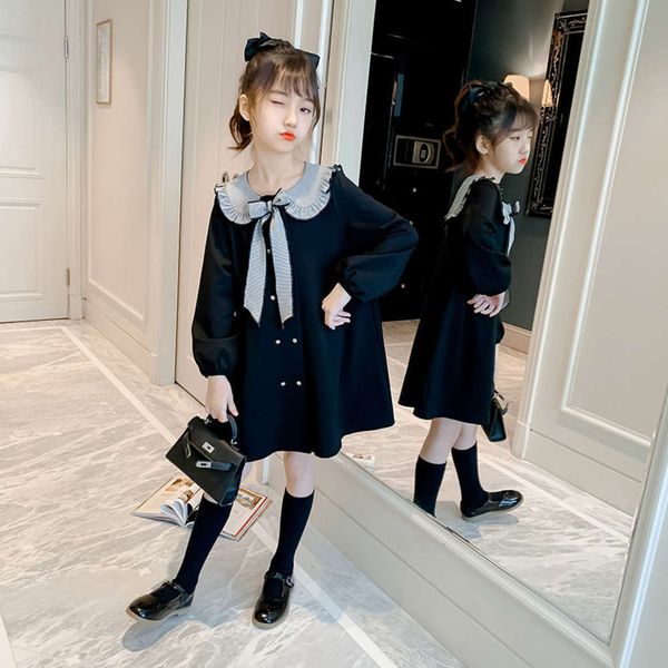 

new 2020 girls' children's princs autumn drs, Red;yellow