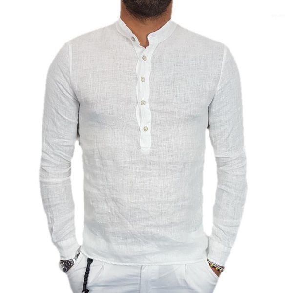 

men's shirts retro v-neck japan style cotton linen button shirts long sleeve casual summer 2018 new fashion1, White;black