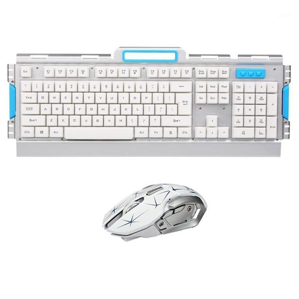 

floating metal wireless keyboard and mouse set 2400dpi optical mouse dual-purpose keyboard and for office games1