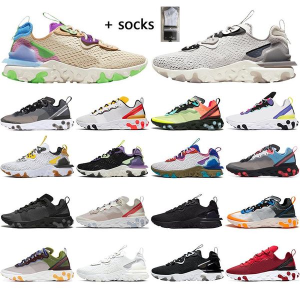 

87 55 new react vision men trainers running shoes vast grey black iridescent gravity purple pastel hues women mens fashion sport sneaker