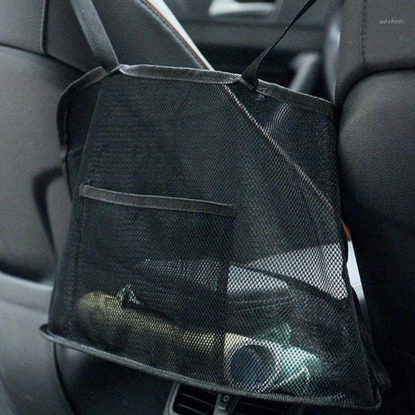 

car organizer seat back storage elastic car mesh net bag for auto vehicle between bags luggage holder pocket1