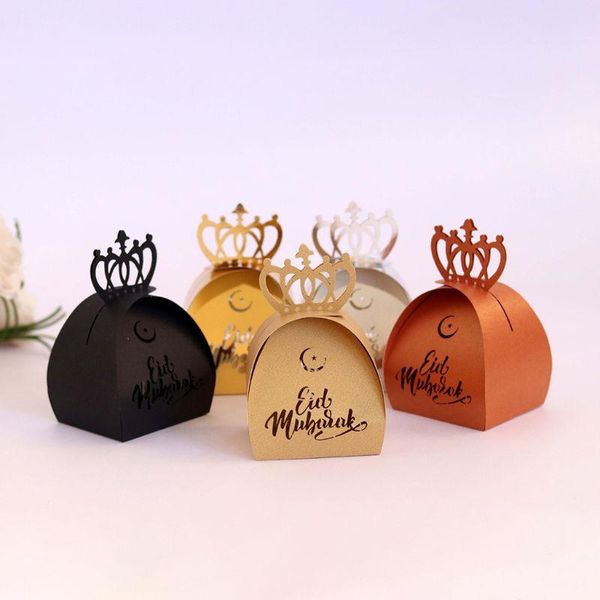 

25pcs laser cut hollow candy box diy wedding party favors boxes happy eid mubarak ramadan party decoration