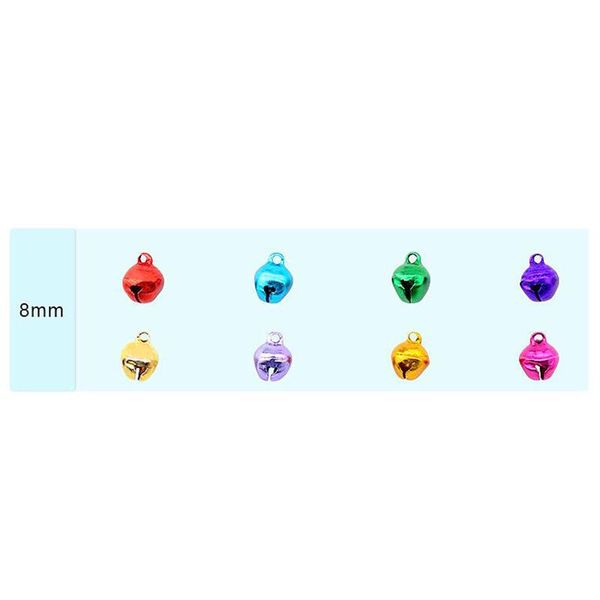 

6/8 / 10 мм смешанный цвет jingle bells рождественские кольцевые колокольчики для фестиваля партии украшения / рождественские украшения / di