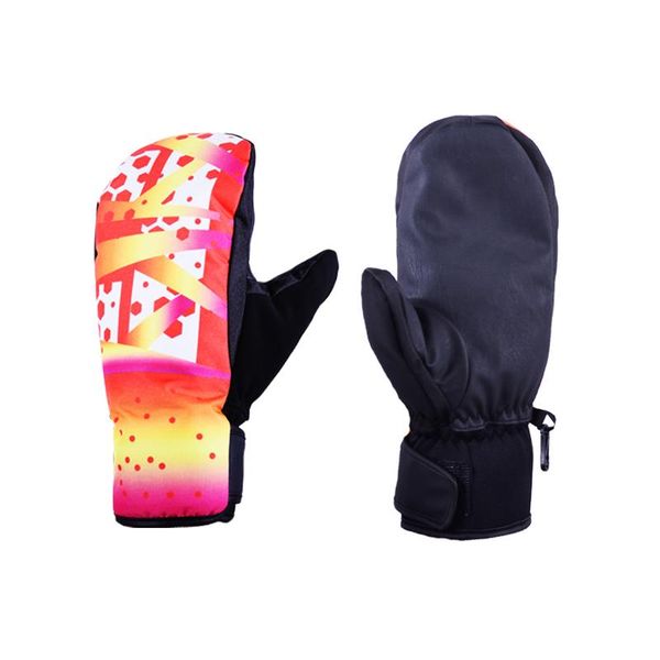 

красивые женщины зимнее теплые снежные лыжные перчатки сноуборд перчатки снежные варежки с водонепроницаемыми ветрозащитными и комфортабельн, Black