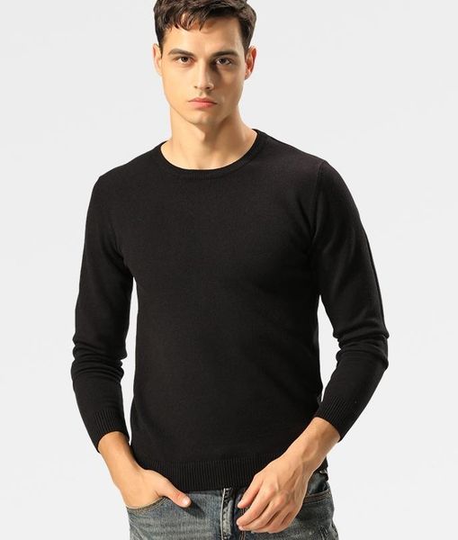 

2020 sweater men warm long-sleeved kn0451, White;black