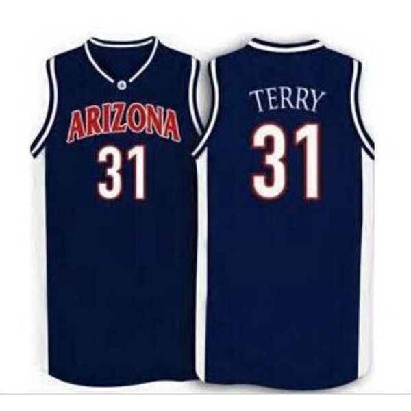 

vintage men arizona #13 jason terry high school blue white basketball college jersey size s-4xl or custom any name or number, Black