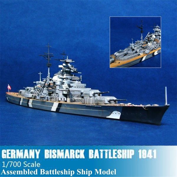 

1/700 scale the world war ii germany navy battleship kms bismarck battleship ship model kit ship toy manual model assembly toy y200428