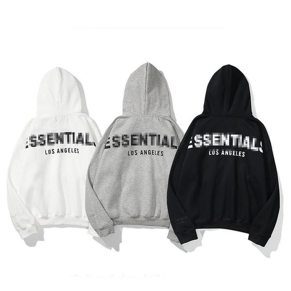 

new autumn mens hoodies fashion street fear of god reflective vest fog high street long sleeve pullover hoodie for men and women, Black