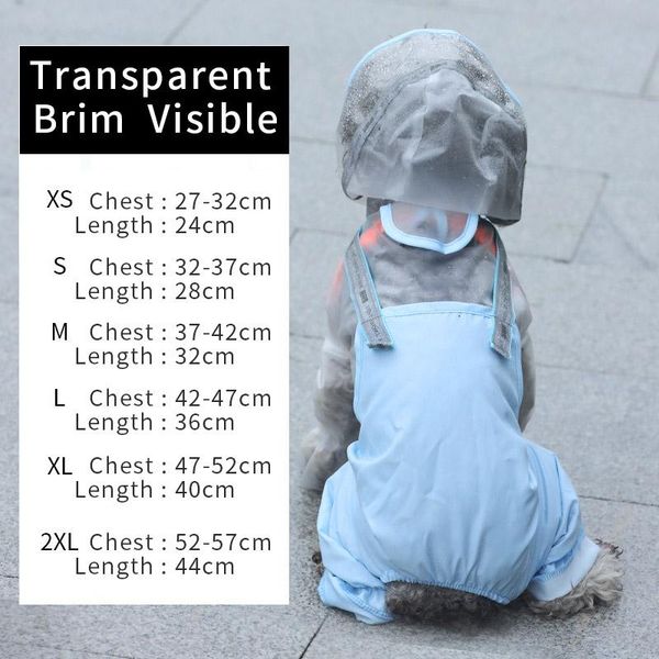 

hoopet dog raincoat jumpsuit raincoat for dogs pet cloak small dog cat chihuahua teddy waterproof jacket wmtdfa