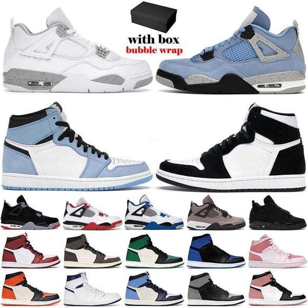 

men basketball shoes 1s university blue twist shadow unc hyper royal 4s white oreo black cat bred cool grey mens women sports sneakers