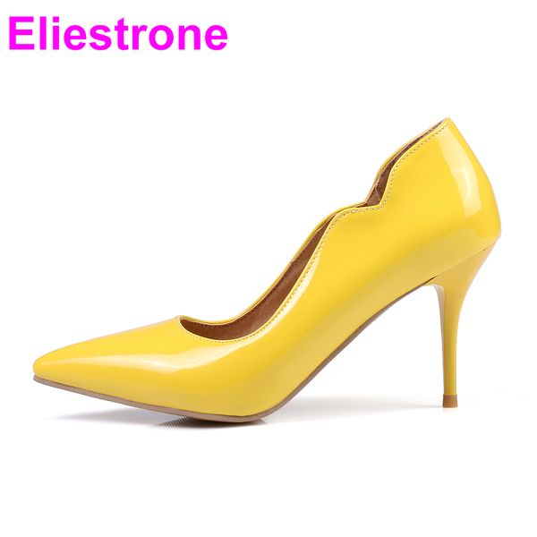 

brand new elegant yellow red women ol nude pumps high heels stiletto lady party shoes kp154 plus big small size 48 30 12 t200525, Black