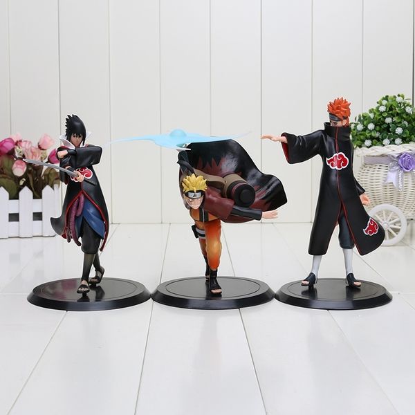 

naruto uzumaki naruto vs pain vs sasuke pvc action figure collectible model toys dolls 2pcs/set 3pcs/set y200421