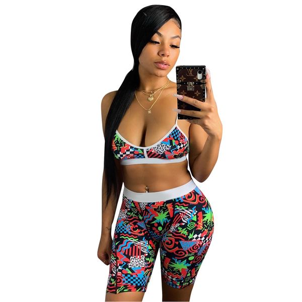 

33+colors 2 pcs sets designer camisoles tanks swimsuits womens set bikini tankini bra swim trunks jogger suit promotion swimwear for women s, Red;black