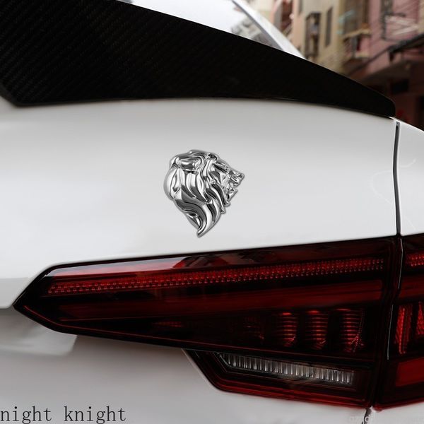 

1piece badge logo car sticker reflective decal auto decoration badge motorcycle lion head emblem 3d metal windshield new