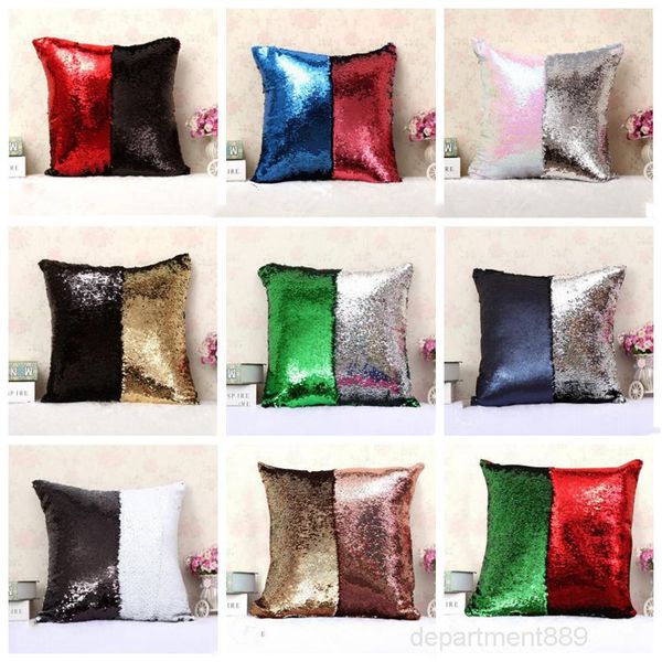 

mermaid sequins magic reversible sequin pillowcases главная декоративная крышка офисный диван подушка подушка корпус owb1151