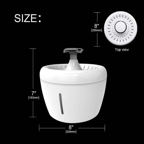 

2.5l matic cat fountain water drinking feeder bowl pet dog cat water dispenser mute matic drinking fountain elec bbyyve