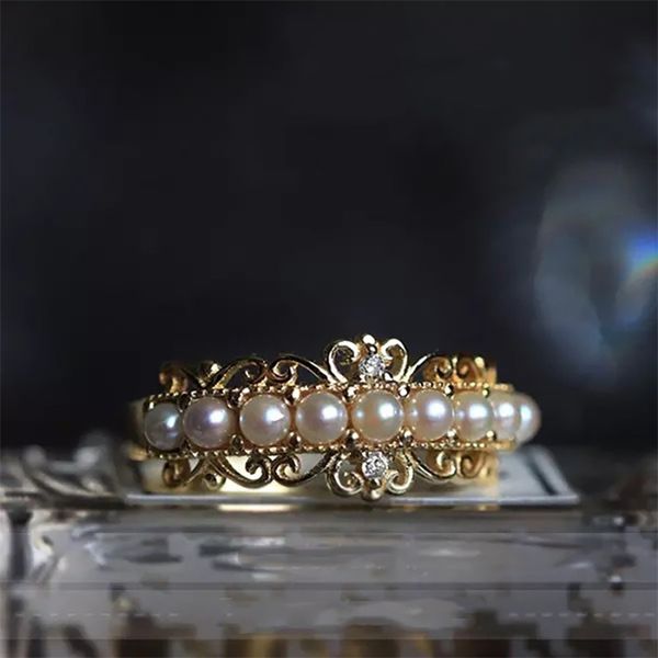 

14k gold pure pearl jewelry ring for women fine bizuteria birthstone jewelry gemstone anillos de 14k gold natural pearl ring box 201218, Silver