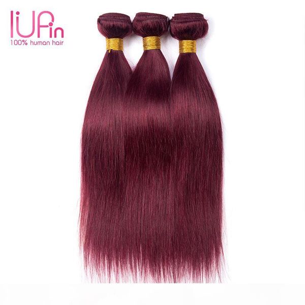 

beauty supply iupin brazilian virgin human hair 3 bundles a lot color 99j peruvian hair straight weaves indian malasian human hair weaving, Black