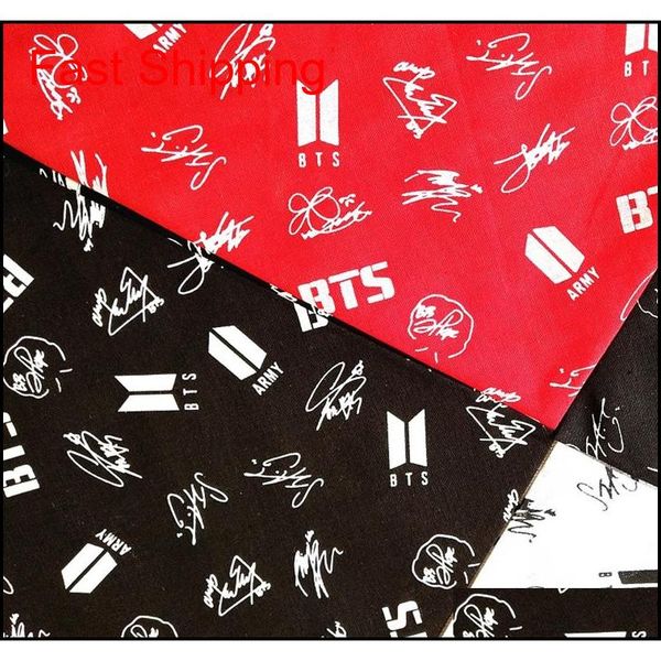 

bts kpop bangtan boys bt21 handkerchiefs novelty girls bts sign logo scarf hip-hop headclot qylomt nana_shop, Blue;white