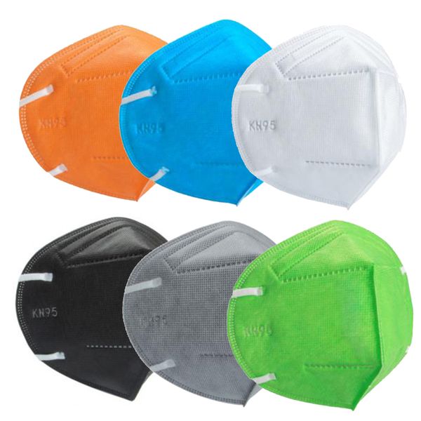 

2021 kn95 mask 95% filter ffp2 respirator face mask black white grey activated carbon breathing 5 layer mouth masks men women facemask