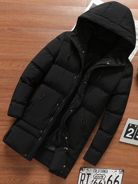 

men drawstring zipper hooded puffer coat p3qi#, Black;brown