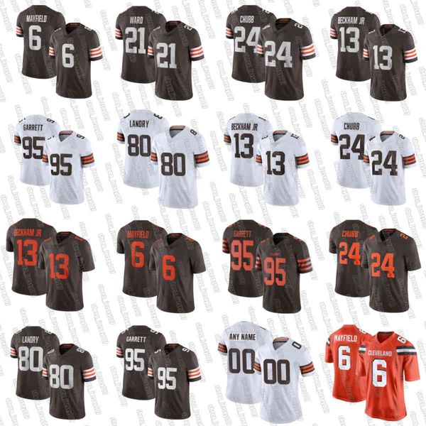 

клевев коричневый мужчины # 6 baker mayfield 13 odell beckham jr 71 jedrick wills женская молодежь nfl 22 grant delpit kosar custom jersey, Black;red