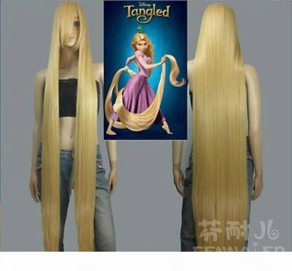 

antique cosplay fake hair, golden straight hair, 150 cm long hair princess slanting bangs, one meter five wigs, Black