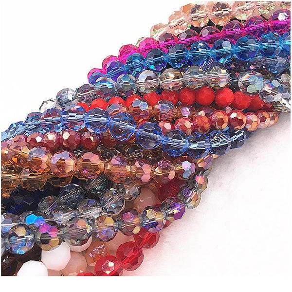 

4-10mm 32 faceted czech glass transparent faceted crystal ball beads spacer beads for jewellery making diy bracelet neck qyltlk