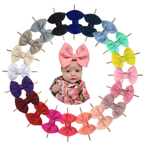 

baby bow headbands cute solid color hairbands knot head warp bowknot headband for infant toddlers hairband kimter-c435fz