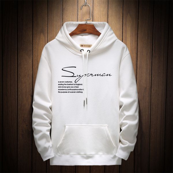 

men's autumn and winter men's sweater coat head sweater hoodie plush fleece sweater for men, Black