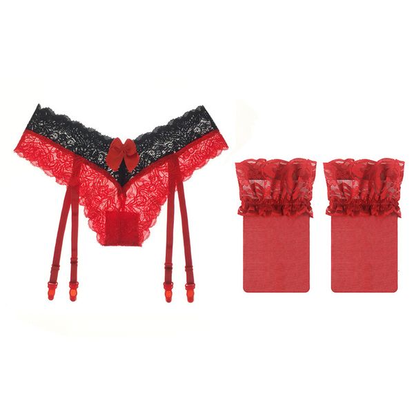 

lace transparent garters women thigh high with a underwear erotic suspender belt for stockings, Black;white