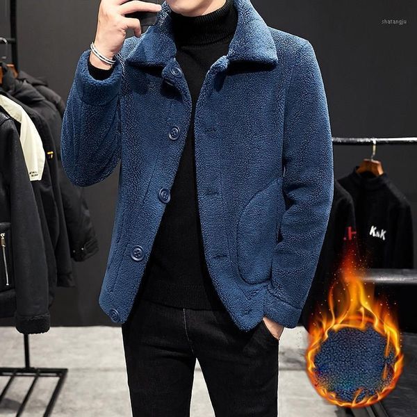 

over size 5xl 6xl 7xl 8xl men's winter biker jacket 2020 new thick warm fashion short classic mens fur coat1, Black