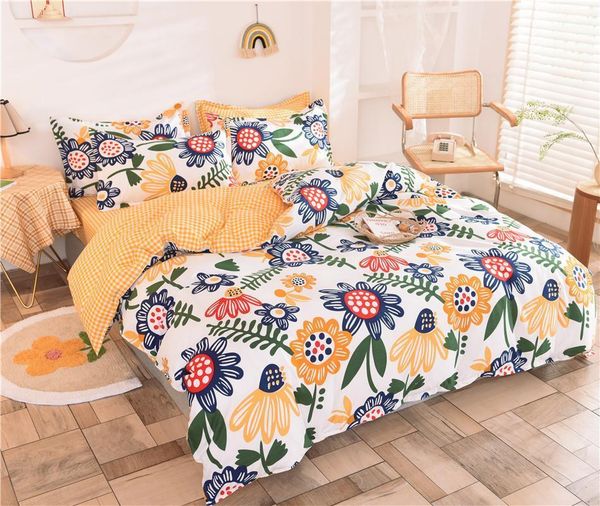 

girl's room decoration bedspread bedding set king  full single family size bed sheet pillowcase & duvet cover set1
