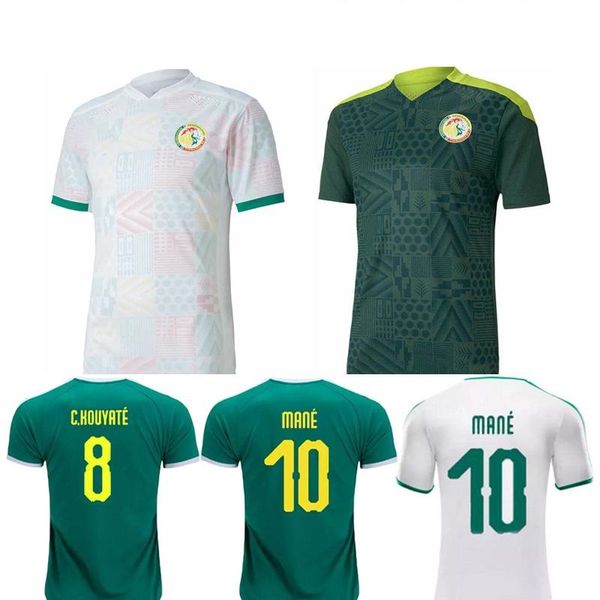

20 21 senegal soccer jersey senegal 2020 2021 home white away green balde koulibaly mane football team jerseys football shirt, Black;yellow