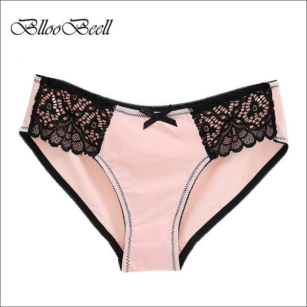 

blloobeell lace women's underwear low-rise panties ladies briefs cotton crotch girl seamless briefs triangle cool smooth, Black;pink