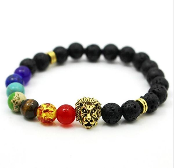 

lava new 10 chakra men black healing balance beads reiki buddha prayer natural stone yoga bracelet for women 8 ndrnj