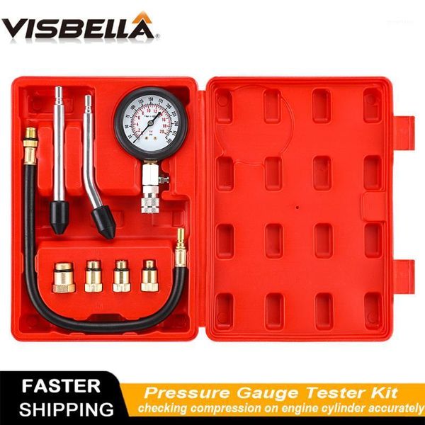

visbella digital compression tester motor auto pressure gauge tester kit petrol gas engine cylinder automobile hand tool sets1