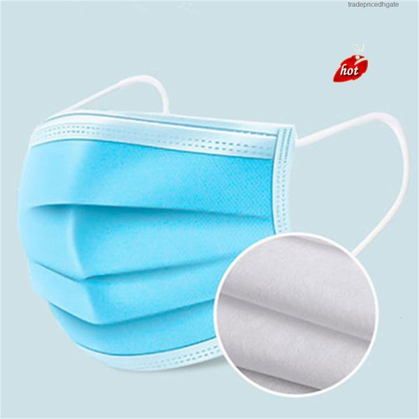 

facial face dhl 3 0wvf disposable layer breathable mask dust 50pcs proof 3ply non woven masks black blue x9wu dpbo