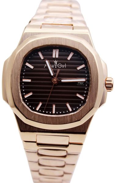 

classicnew automatic mechanical mens luminous rose gold stainless steel transparent glass back black blue gents watch, Slivery;brown